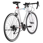 Bici da strada in acciaio al carbonio a 21 velocità con trasmissione Shimano, pneumatici 700x25C, bici da pendolare con manubrio da corsa