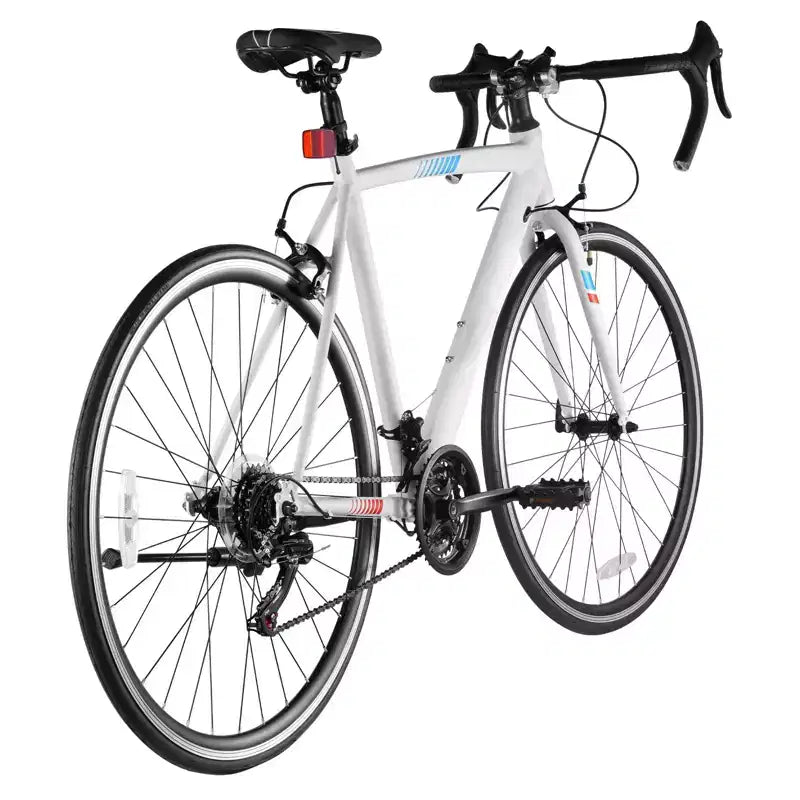 Bici da strada in acciaio al carbonio a 21 velocità con trasmissione Shimano, pneumatici 700x25C, bici da pendolare con manubrio da corsa