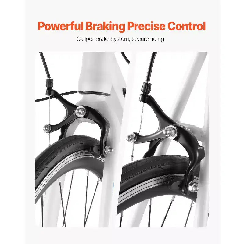 Bici da strada in acciaio al carbonio a 21 velocità con trasmissione Shimano, pneumatici 700x25C, bici da pendolare con manubrio da corsa