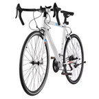 Bici da strada in acciaio al carbonio a 21 velocità con trasmissione Shimano, pneumatici 700x25C, bici da pendolare con manubrio da corsa