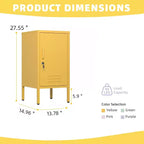 Tavolino Comodino in Metallo con Ante, Tavolino Laterale Moderno Minimalista con 2 Ripiani Regolabili, Design Antiribaltamento, Armadietto Multiuso per Soggiorno Camera da Letto