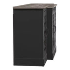 Galano 4-Door Accent Sideboard with Mirrored Cut-Out Doors 60.4 W  18.2 D  29.3 H