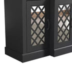 Galano 4-Door Accent Sideboard with Mirrored Cut-Out Doors 60.4 W  18.2 D  29.3 H