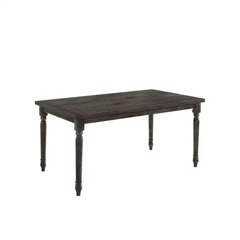 Tavolo da pranzo in legno Royal Hampton Style con piano rettangolare e gambe tornite, grigio