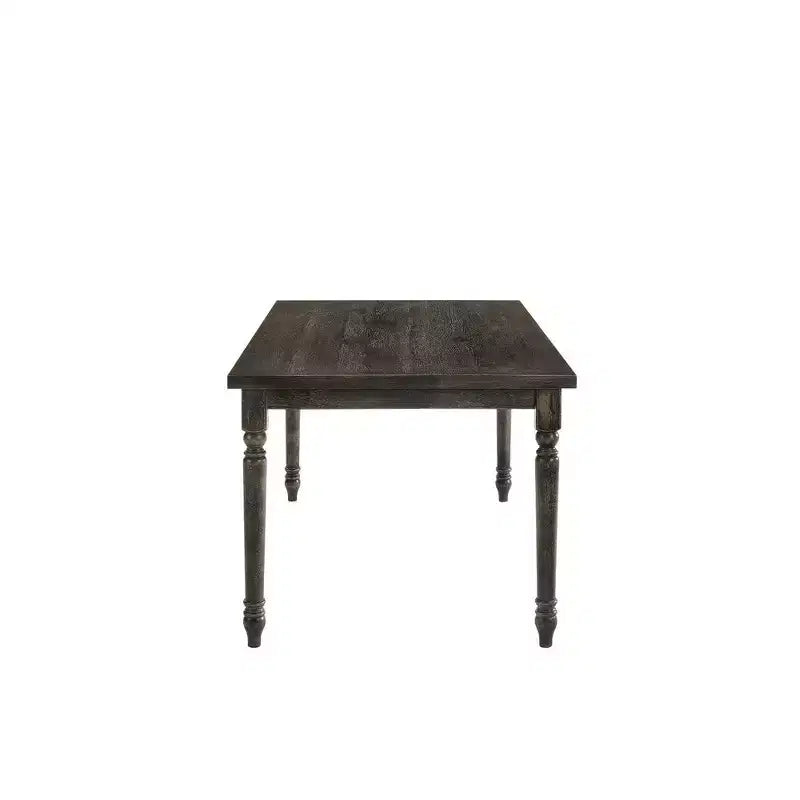 Tavolo da pranzo in legno Royal Hampton Style con piano rettangolare e gambe tornite, grigio