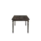 Tavolo da pranzo in legno Royal Hampton Style con piano rettangolare e gambe tornite, grigio