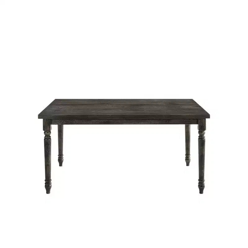 Tavolo da pranzo in legno Royal Hampton Style con piano rettangolare e gambe tornite, grigio
