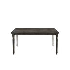 Tavolo da pranzo in legno Royal Hampton Style con piano rettangolare e gambe tornite, grigio