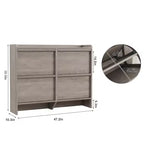 Scarpiera a 4 Ante Ribaltabili con Ripiano Regolabile - Organizzatore Versatile in Legno per Ingresso, Corridoio e Soggiorno