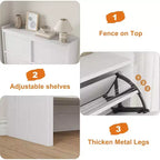 Scarpiera a 4 Ante Ribaltabili con Ripiano Regolabile - Organizzatore Versatile in Legno per Ingresso, Corridoio e Soggiorno