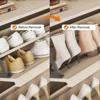 Scarpiera a 4 Ante Ribaltabili con Ripiano Regolabile - Organizzatore Versatile in Legno per Ingresso, Corridoio e Soggiorno