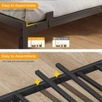 Twin Size Daybed with 3 Storage Drawers and Bookcase Gray Corner Bed Frame Charging Station LED Lights Upholstered Headboard Platform Support