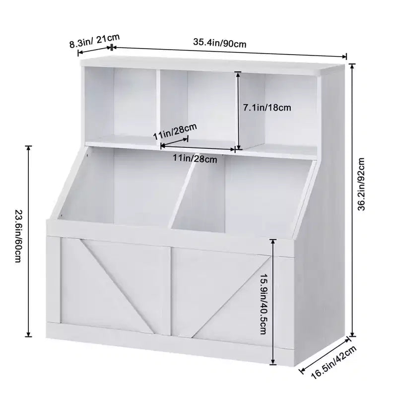 Libreria e Portagiochi per Bambini, Organizzatore Portagiochi per Bambini, Mobile Contenitore Giocattoli con Scaffale per Giocattoli, Libreria Organizzatore Giocattoli per Bambini Piccoli con Contenitori