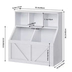 Libreria e Portagiochi per Bambini, Organizzatore Portagiochi per Bambini, Mobile Contenitore Giocattoli con Scaffale per Giocattoli, Libreria Organizzatore Giocattoli per Bambini Piccoli con Contenitori