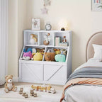Libreria e Portagiochi per Bambini, Organizzatore Portagiochi per Bambini, Mobile Contenitore Giocattoli con Scaffale per Giocattoli, Libreria Organizzatore Giocattoli per Bambini Piccoli con Contenitori