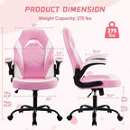 TUYOHW Sedia da Gaming Ergonomica, Sedia da Ufficio con Schienale a S, Modalità Dondolio e Altezza Regolabile, Schiuma ad Alta Resilienza
