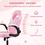 TUYOHW Sedia da Gaming Ergonomica, Sedia da Ufficio con Schienale a S, Modalità Dondolio e Altezza Regolabile, Schiuma ad Alta Resilienza