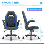 TUYOHW Sedia da Gaming Ergonomica, Sedia da Ufficio con Schienale a S, Modalità Dondolio e Altezza Regolabile, Schiuma ad Alta Resilienza