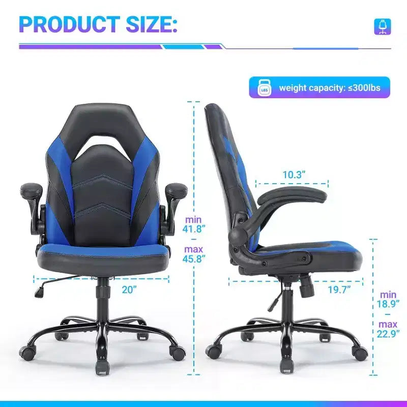 TUYOHW Sedia da Gaming Ergonomica, Sedia da Ufficio con Schienale a S, Modalità Dondolio e Altezza Regolabile, Schiuma ad Alta Resilienza