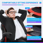 TUYOHW Sedia da Gaming Ergonomica, Sedia da Ufficio con Schienale a S, Modalità Dondolio e Altezza Regolabile, Schiuma ad Alta Resilienza