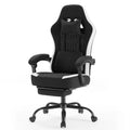 Sedia girevole in microfibra a incrocio TUYOHW con ruote, sedia da ufficio con poggiatesta e cuscino lombare rimovibili, sedia da gaming per l'ufficio