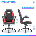 Sedia Girevole TUYOHW in Pelle Sintetica con Ruote e Schienale a Croce, Sedia da Ufficio con Schienale a S, Sedia da Gaming per Ufficio