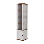 AndMakers Antique White Wood 15.74 in. Pantry Cabinet with 7 Shelves