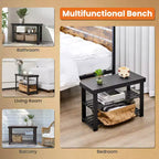 Bestier 3-Tier Bamboo Shoe Rack Bench, Compact Storage Organizer, 286lb Capacity, Suitable for Entryway Bedroom Living Room Balcony