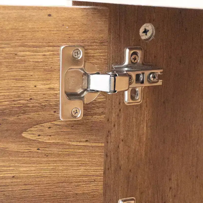 Mobile TV rustico con cassetti per TV da 75 pollici, mobiletto porta TV in legno con ante e gambe in legno massello per soggiorno, naturale
