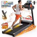 3HP Folding Treadmill for Home with Incline and 300 lb Capacity, APP Control, Compact Walking Running Machine