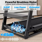 3HP Folding Treadmill for Home with Incline and 300 lb Capacity, APP Control, Compact Walking Running Machine