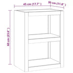 vidaXL Tavolino da caffè 45x30x60 cm Legno massello di teak