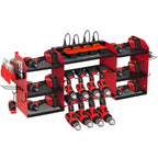 Power Tool Organizer Wall Mount, Heavy Duty 4-Layer Garage Rack, 8 no cord Drill Storage Shelf with Hooks, Drill Bit Shelf Battery Storage Holder