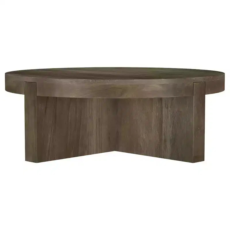 Coaster,Kinkaid Round Solid Mango Wood Coffee Table