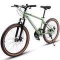 Mountain Bike 24 Inch Wheels, 21-Speed Mens Womens Trail Commuter City Mountain Bike