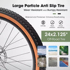 Mountain Bike 24 Inch Wheels, 21-Speed Mens Womens Trail Commuter City Mountain Bike