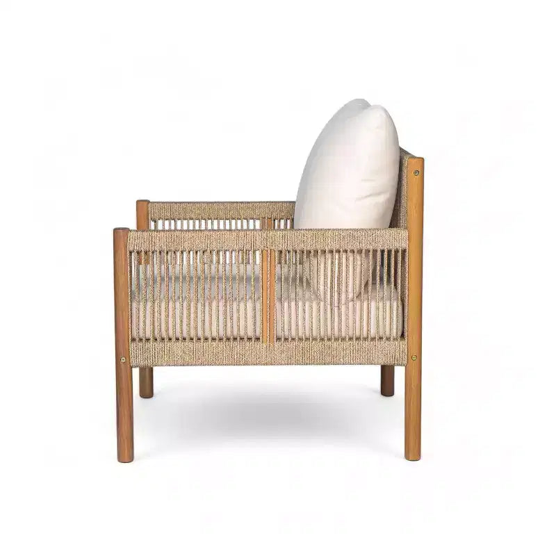 MAYEERTY Set di 2 Sedie a Sdraio Moderne da Esterno, Struttura in Legno Massiccio, Comodi Cuscini in Poliestere Resistenti alle Intemperie, per Patio Giardino Balcone