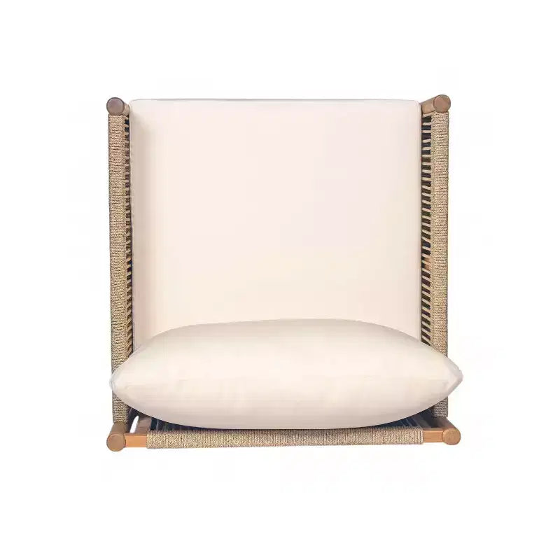MAYEERTY Set di 2 Sedie a Sdraio Moderne da Esterno, Struttura in Legno Massiccio, Comodi Cuscini in Poliestere Resistenti alle Intemperie, per Patio Giardino Balcone