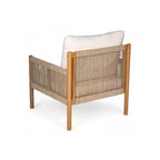 MAYEERTY Set di 2 Sedie a Sdraio Moderne da Esterno, Struttura in Legno Massiccio, Comodi Cuscini in Poliestere Resistenti alle Intemperie, per Patio Giardino Balcone