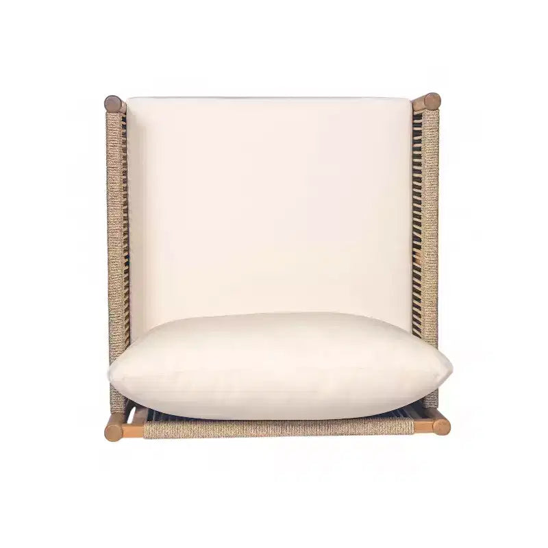 MAYEERTY Set di 2 Sedie a Sdraio Moderne da Esterno, Struttura in Legno Massiccio, Comodi Cuscini in Poliestere Resistenti alle Intemperie, per Patio Giardino Balcone