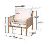 MAYEERTY Set di 2 Sedie a Sdraio Moderne da Esterno, Struttura in Legno Massiccio, Comodi Cuscini in Poliestere Resistenti alle Intemperie, per Patio Giardino Balcone