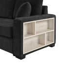 Christopher Knight Home Yira 111.8'' Modern 3-Seater Chenille Upholstered Sectional Sofa with Console, Storage Armrest and Pillows