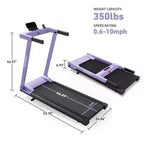 DeerRun All-New 2026 A1 Pro Move Smart Foldable Treadmill with 6% Incline 350lbs, 10mph