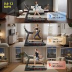 Tapis Roulant Pieghevole 3-in-1 per Casa 19 km/h, Tapis Roulant da Corsa da 4,8 HP con Inclinazione Automatica del 20%, Capacità 180 kg, 71 Programmi, Pedana Larga 45 cm, Supporto per Ginocchia