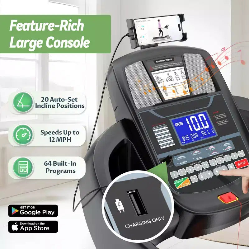 Tapis roulant con capacità di 136 kg in liquidazione, tapis roulant elettrico pieghevole da 4,5 HP in offerta con inclinazione per corsa e camminata in casa
