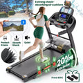 Electric Treadmill on Sale,Dual Motor Running Machine for Home with 0-20% Auto Incline,4.9HP Folding Treadmills for Walking,Incline Treadmill