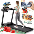 300LBS Capacity Folding Treadmill w/ Incline for Home, 3.75HP Portable Treadmill, 71 Program, Shock Absorption Belt,Walking Running Exercise Machine