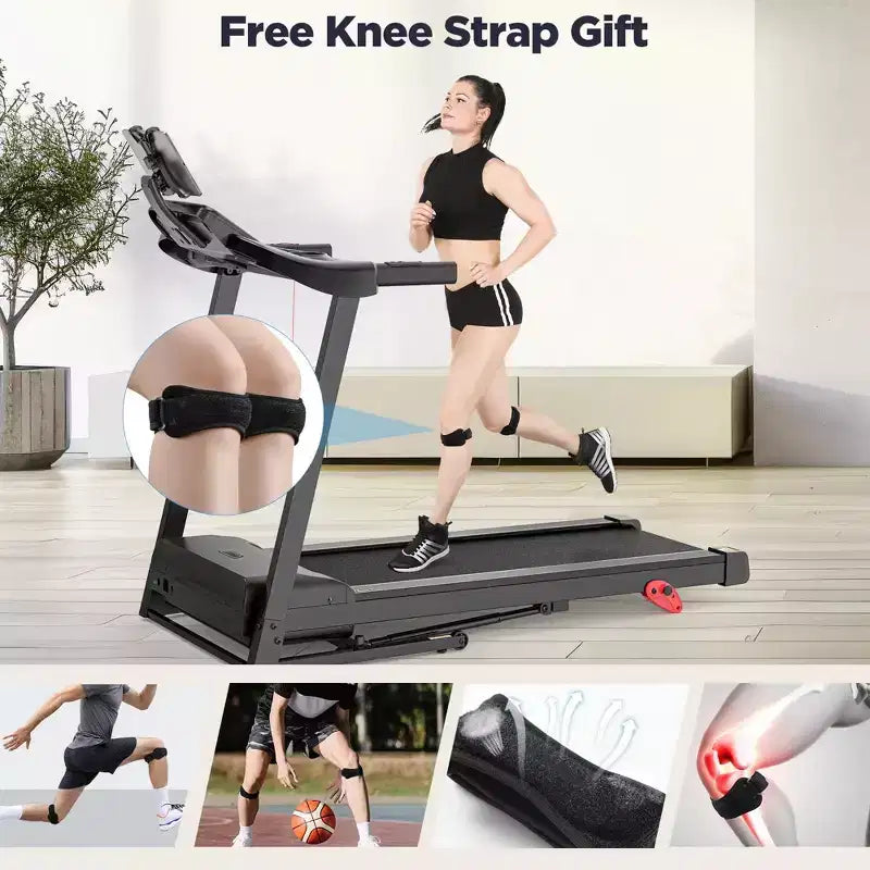 Treadmills Clearance, Treadmill on Sale with 12-Level Adjustable Incline, 7.5MPH Max Speed, Foldable Treadmill, Running & Walking Machine