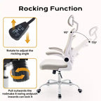 Ergonomic Office Chair, High Back Computer Desk Chair with Adjustable Height & Flip-up Armrests, Mesh Comfortable Gaming Chair for Home Office