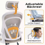 Ergonomic Office Chair, High Back Computer Desk Chair with Adjustable Height & Flip-up Armrests, Mesh Comfortable Gaming Chair for Home Office